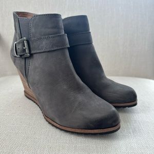Caslon Grey Leather Bootie - Size 7.5 / 38